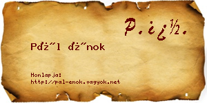 Pál Énok névjegykártya