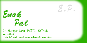 enok pal business card